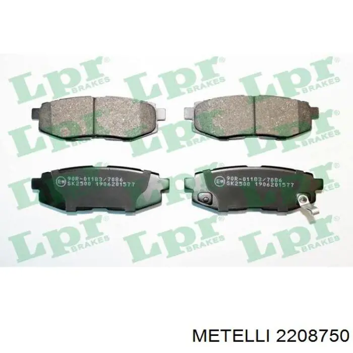 Задні гальмівні колодки Metelli 2208750 ціна, від 22.35 USD