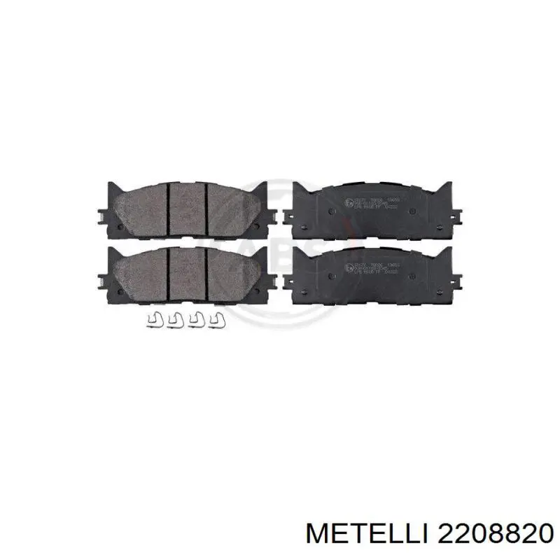 2208820 Metelli Передні гальмівні колодки