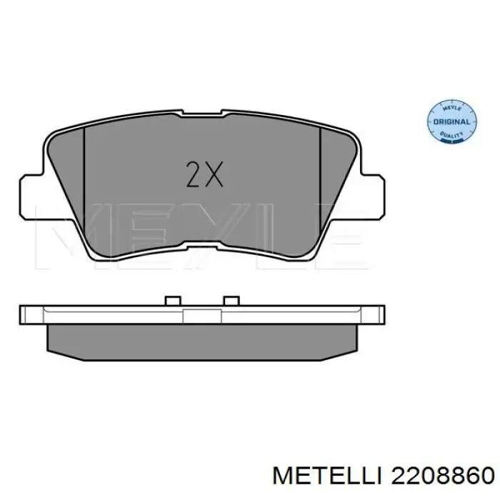 Задні гальмівні колодки 2208860 Metelli