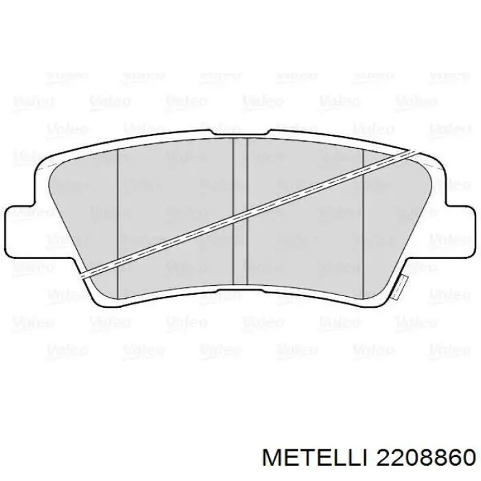 2208860 Metelli Колодки гальмівні задні, дискові