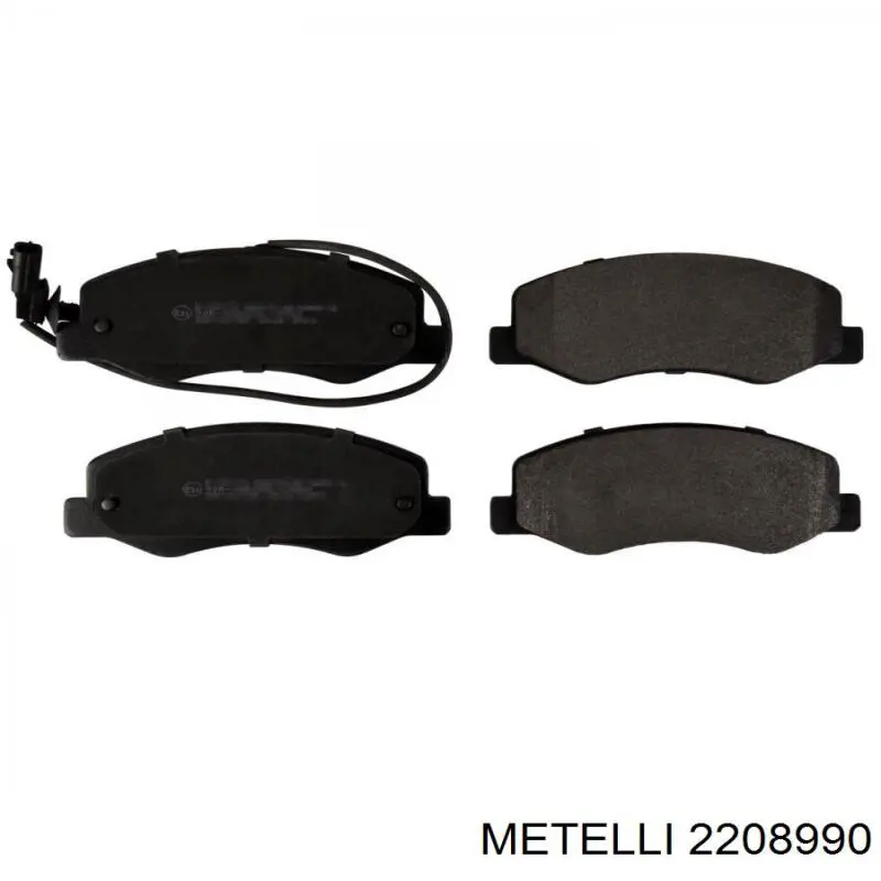 2208990 Metelli Колодки гальмівні задні, дискові