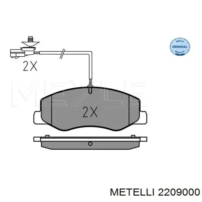 Задні гальмівні колодки Metelli 2209000 ціна, від 30.77 USD