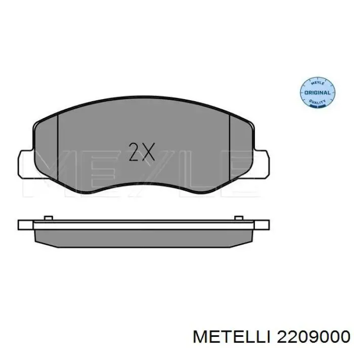 Купити 2209000 Metelli Задні колодки