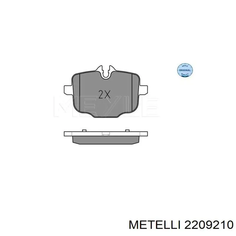 Задні гальмівні колодки 2209210 Metelli