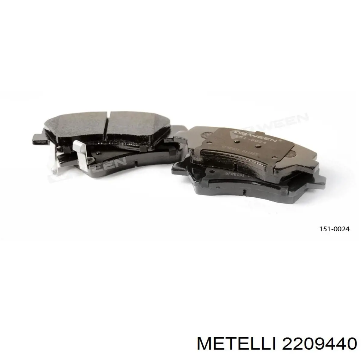 Гальмівні колодки Metelli 2209440 ціна, від 28.53 USD