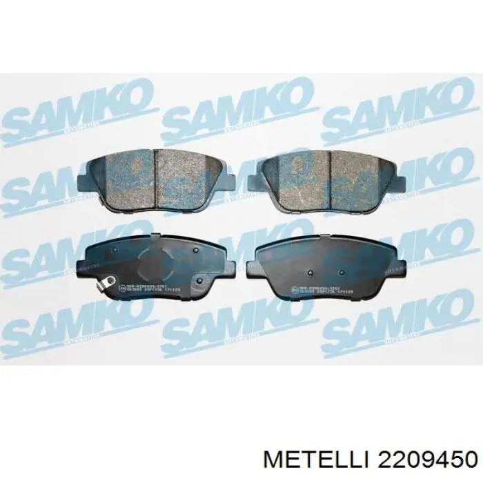 Купити 2209450 Metelli Колодки гальмівні передні, дискові