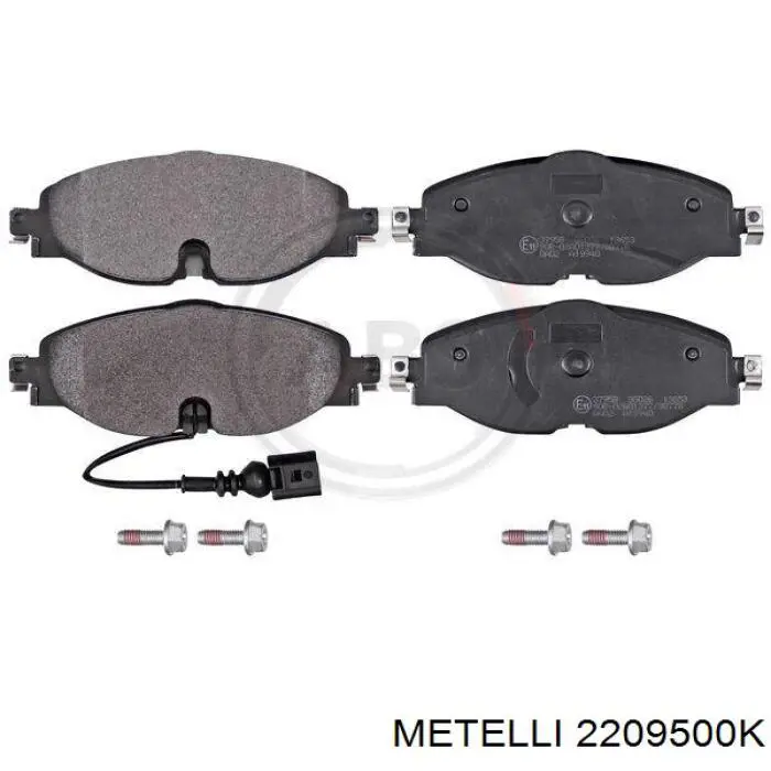 Гальмівні колодки Metelli 2209500K ціна, від 30.66 USD
