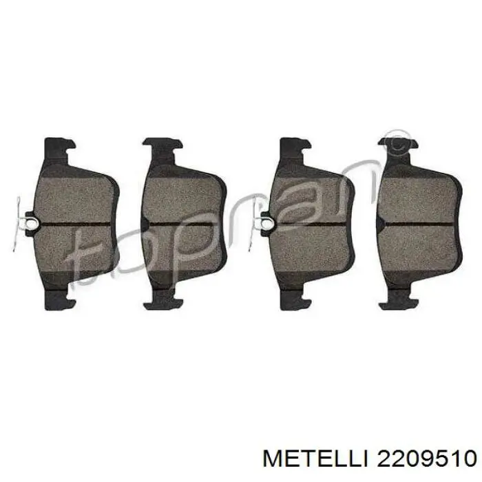 2209510 Metelli Колодки гальмівні задні, дискові