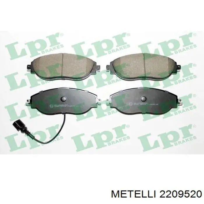 Передні тормозні колодки 2209520 Metelli
