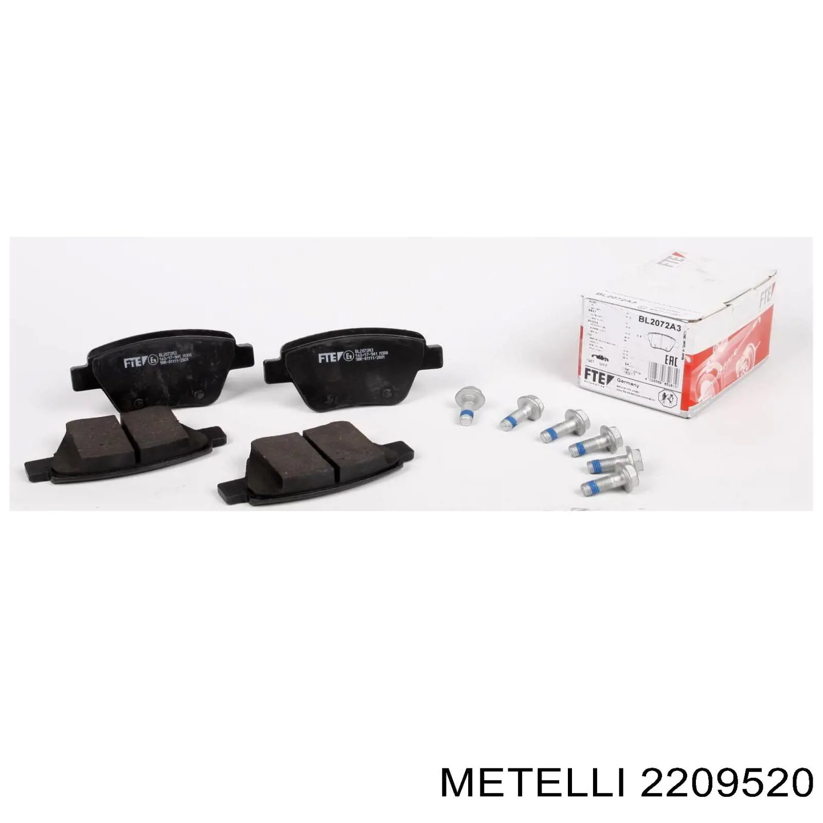 2209520 Metelli Передні гальмівні колодки