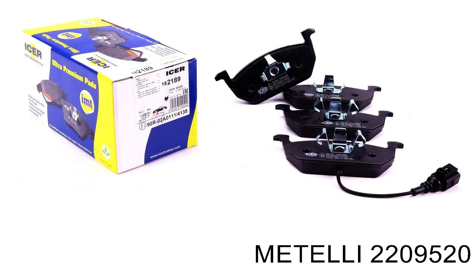 Купити 2209520 Metelli Колодки гальмівні передні, дискові