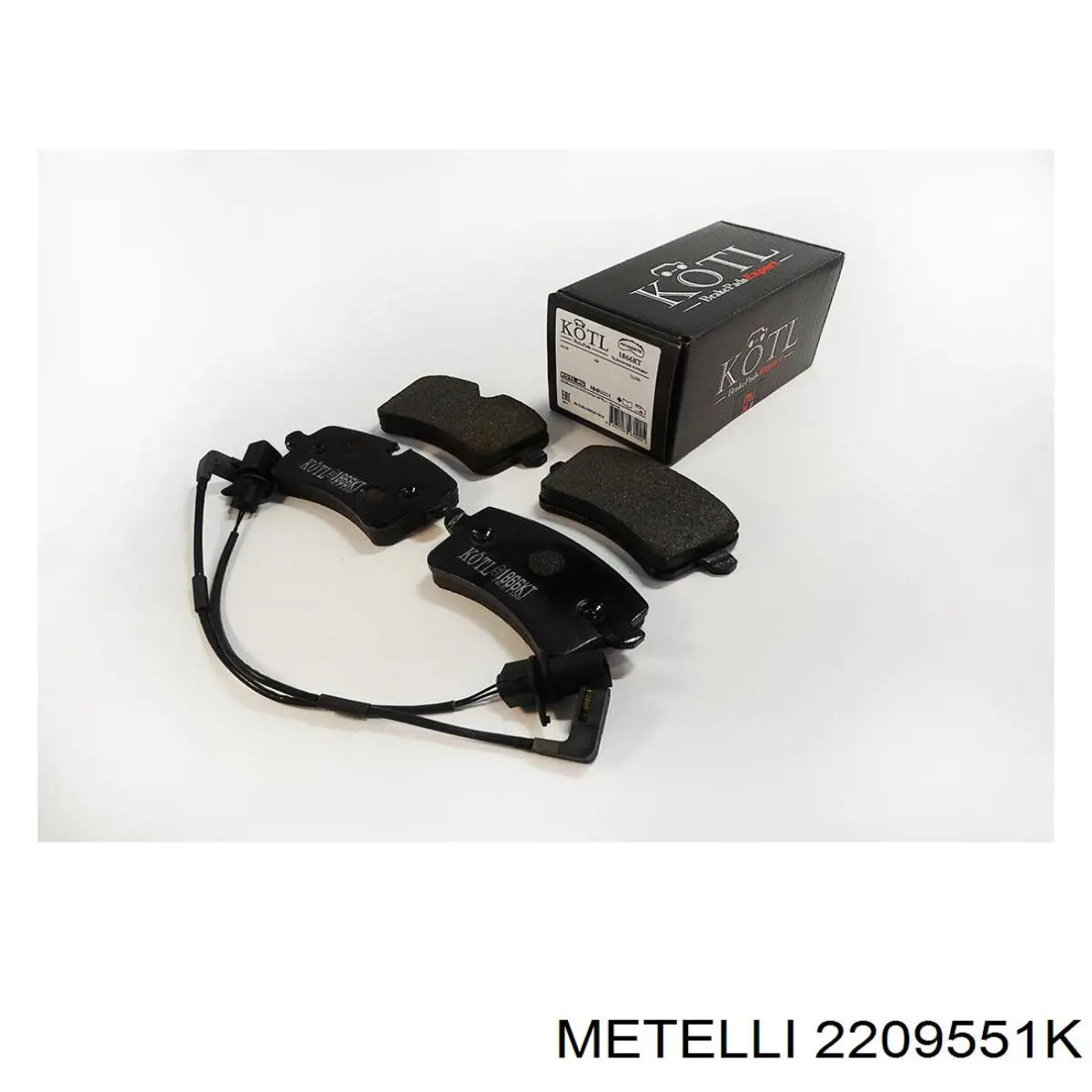 Задні гальмівні колодки 2209551K Metelli