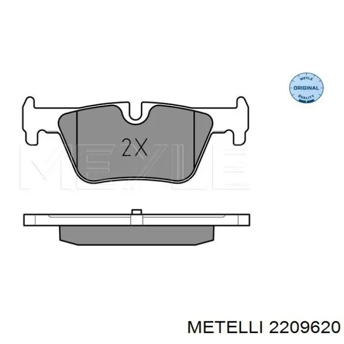 Задні гальмівні колодки Metelli 2209620 ціна, від 24.42 USD
