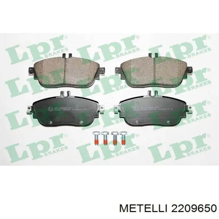 Купити 2209650 Metelli Колодки гальмівні передні, дискові