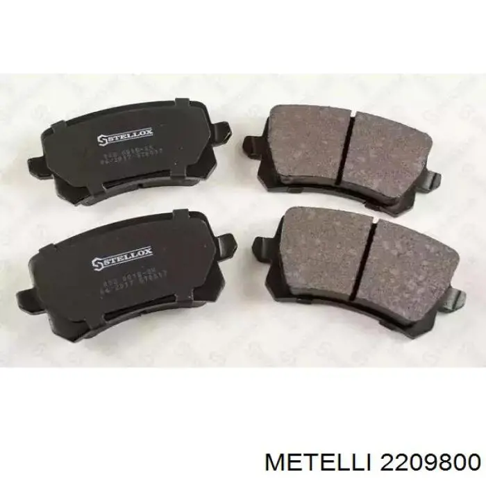 Задні гальмівні колодки 2209800 Metelli
