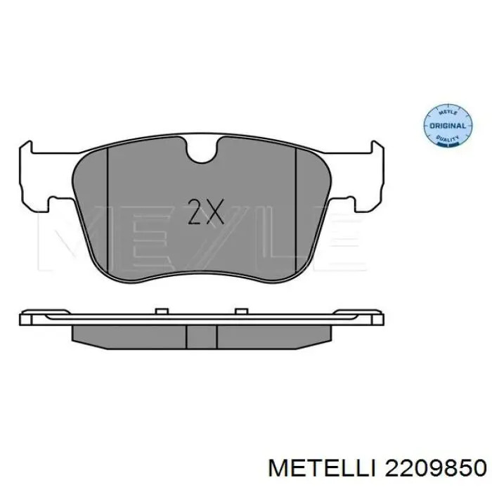 Гальмівні колодки Metelli 2209850 ціна, від 33.70 USD