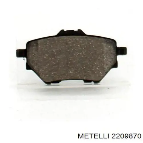 2209870 Metelli Колодки гальмівні задні, дискові