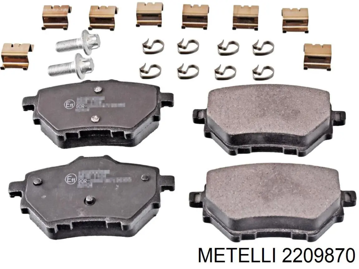 2209870 Metelli Колодки гальмівні задні, дискові