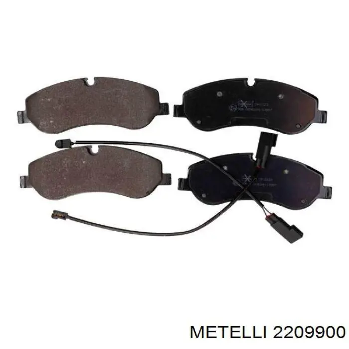2209900 Metelli колодки гальмівні передні, дискові