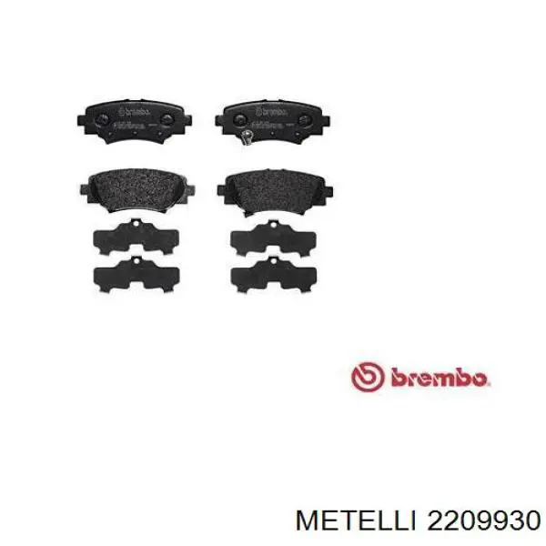Задні гальмівні колодки Metelli 2209930 ціна, від 18.12 USD