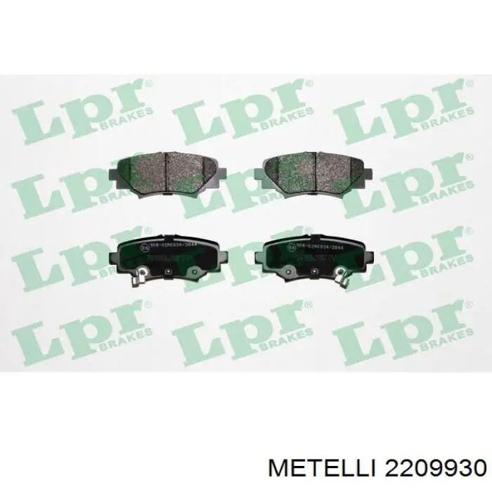 Купити 2209930 Metelli Задні колодки