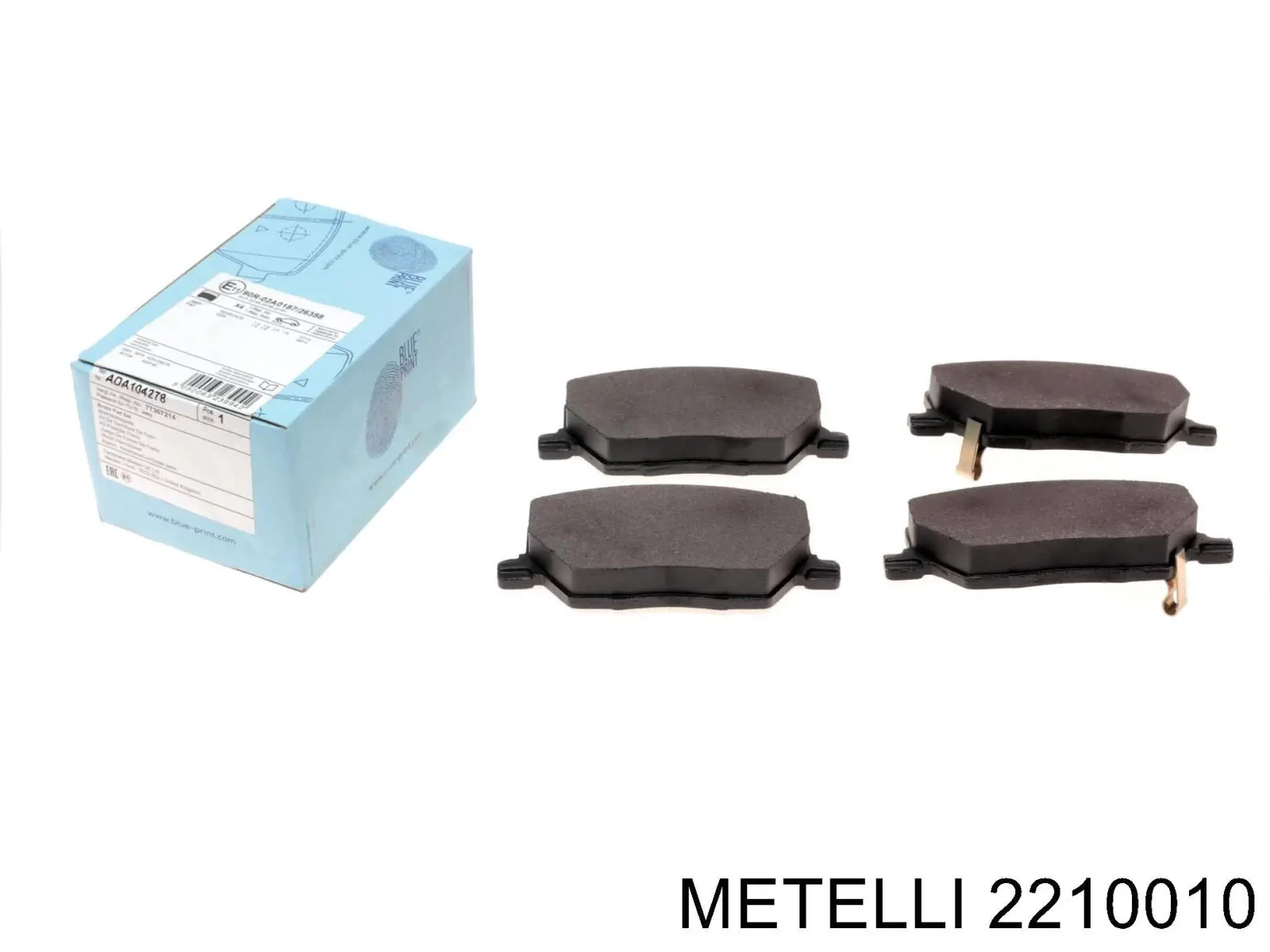 2210010 Metelli Передні гальмівні колодки