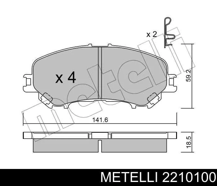 Гальмівні колодки Metelli 2210100 ціна, від 26.06 USD