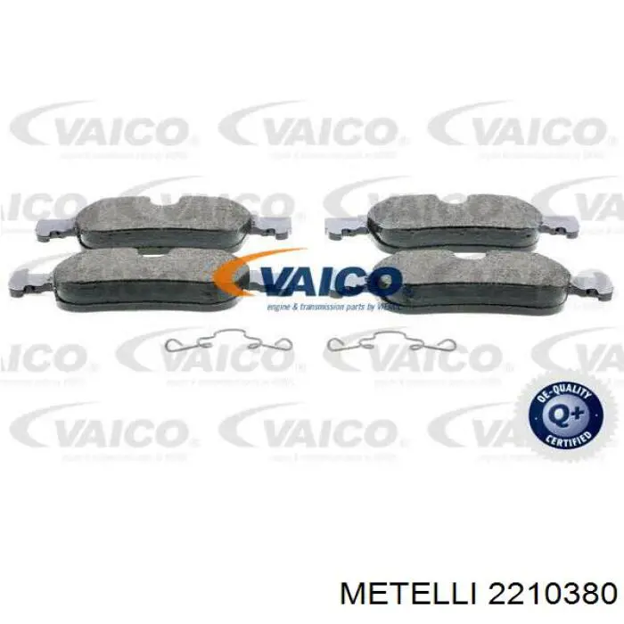 Задні гальмівні колодки 2210380 Metelli