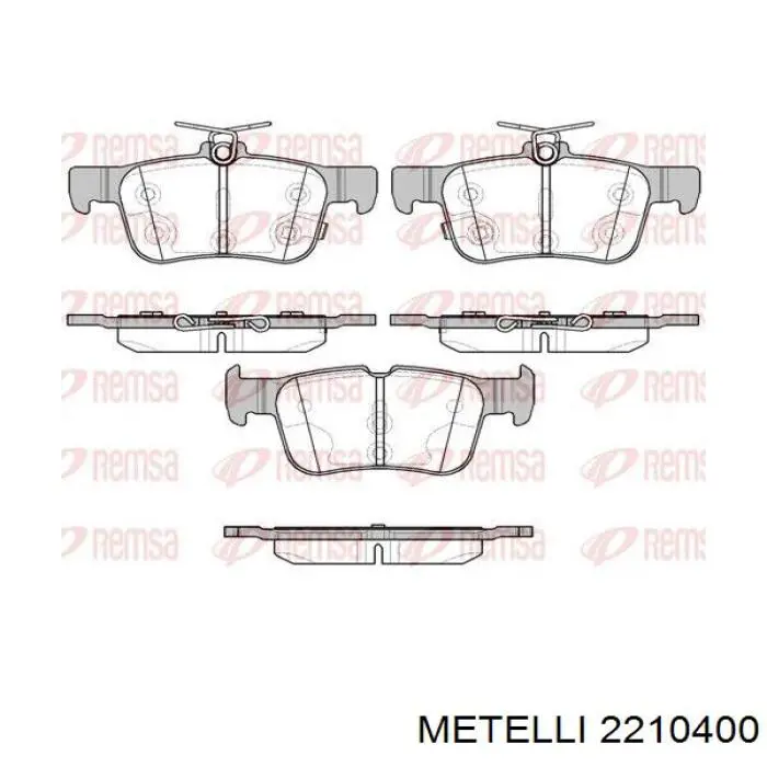 Задні гальмівні колодки Metelli 2210400 ціна, від 20.13 USD