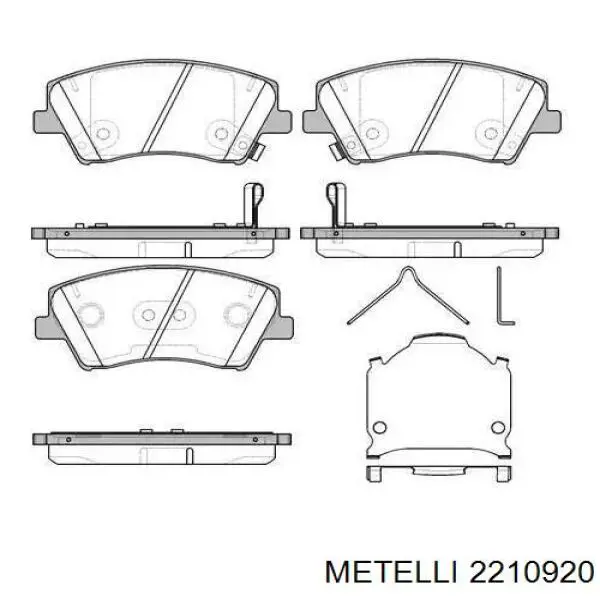 Гальмівні колодки Metelli 2210920 ціна, від 31.21 USD