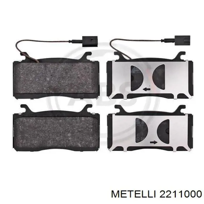 2211000 Metelli Передні гальмівні колодки