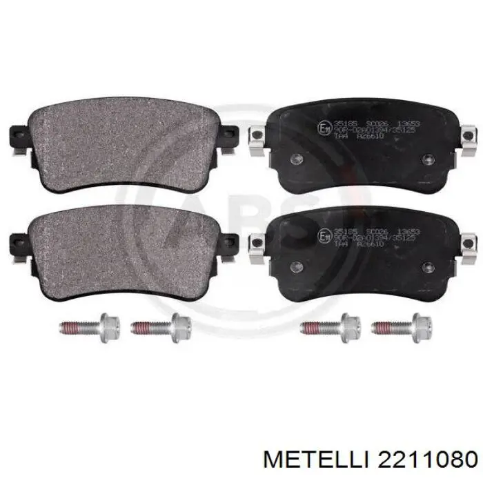 Задні гальмівні колодки Metelli 2211080 ціна, від 28.38 USD