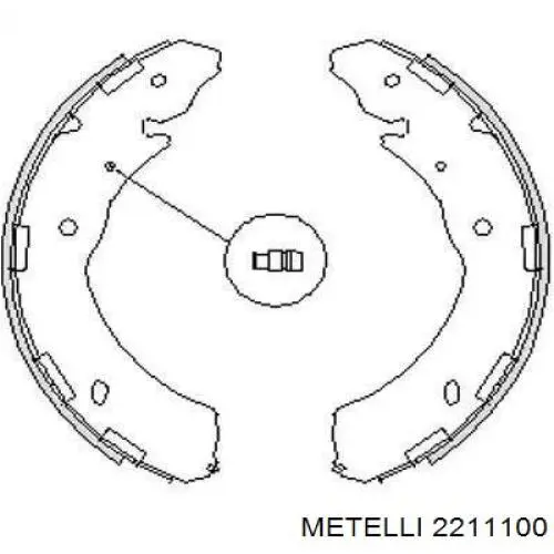 Передні тормозні колодки 2211100 Metelli