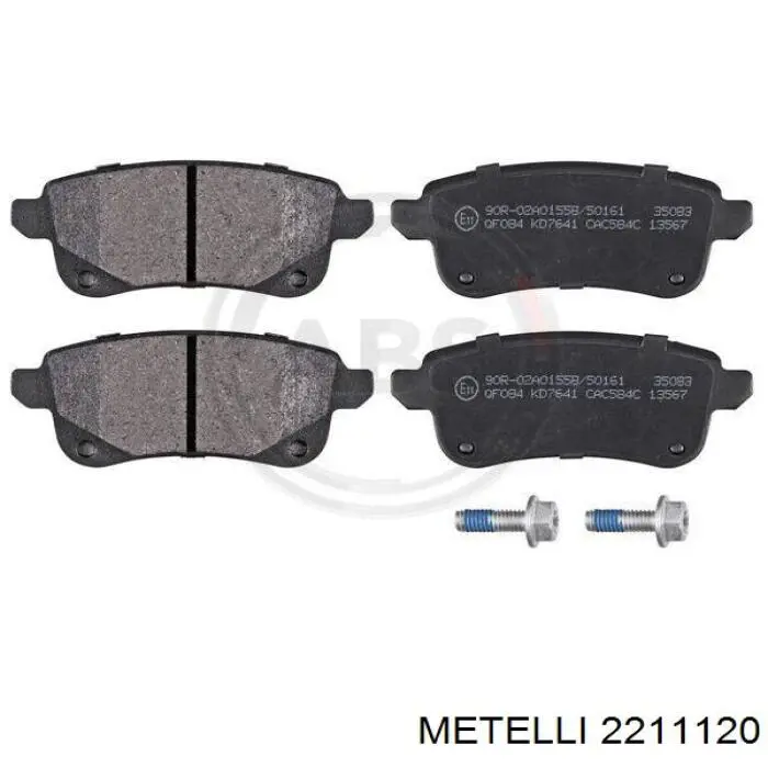 Задні гальмівні колодки Metelli 2211120 ціна, від 25.69 USD