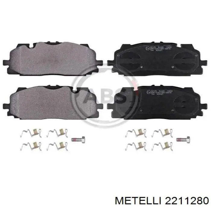Передні тормозні колодки 2211280 Metelli