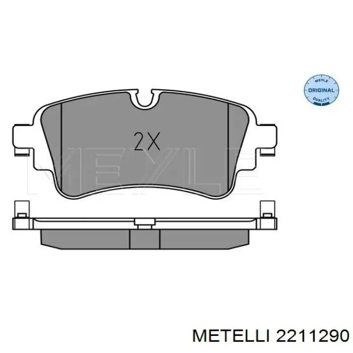 Купити 2211290 Metelli Задні колодки