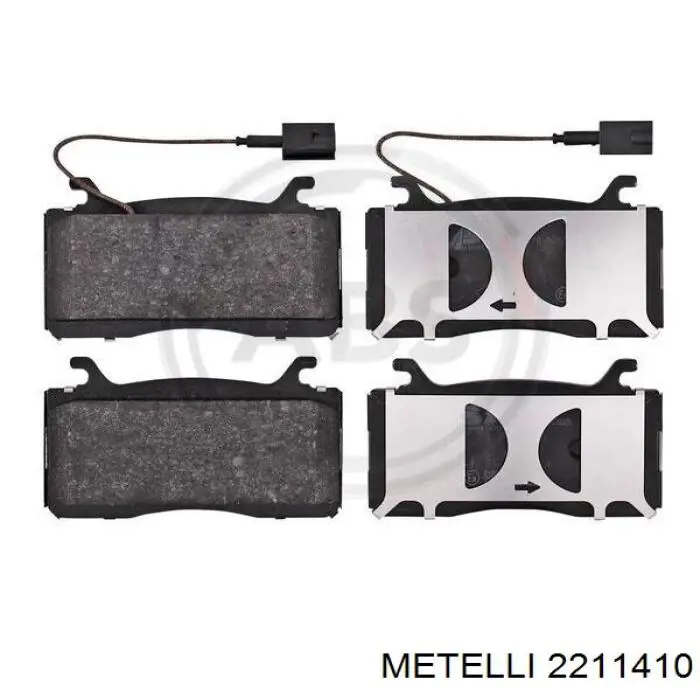 Гальмівні колодки Metelli 2211410 ціна, від 56.11 USD