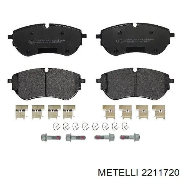 Колодки гальмівні передні, дискові 2211720 Metelli