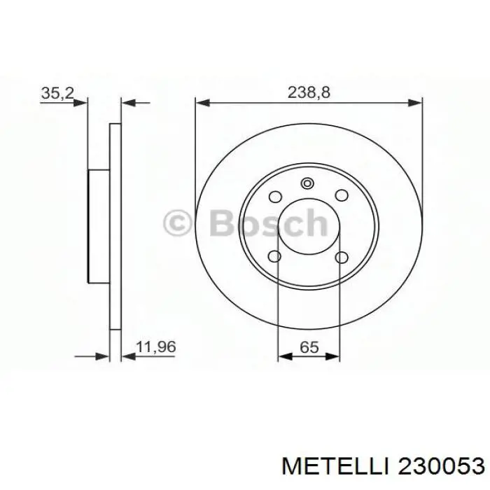 Купити 230053 Metelli Ротор гальмівний