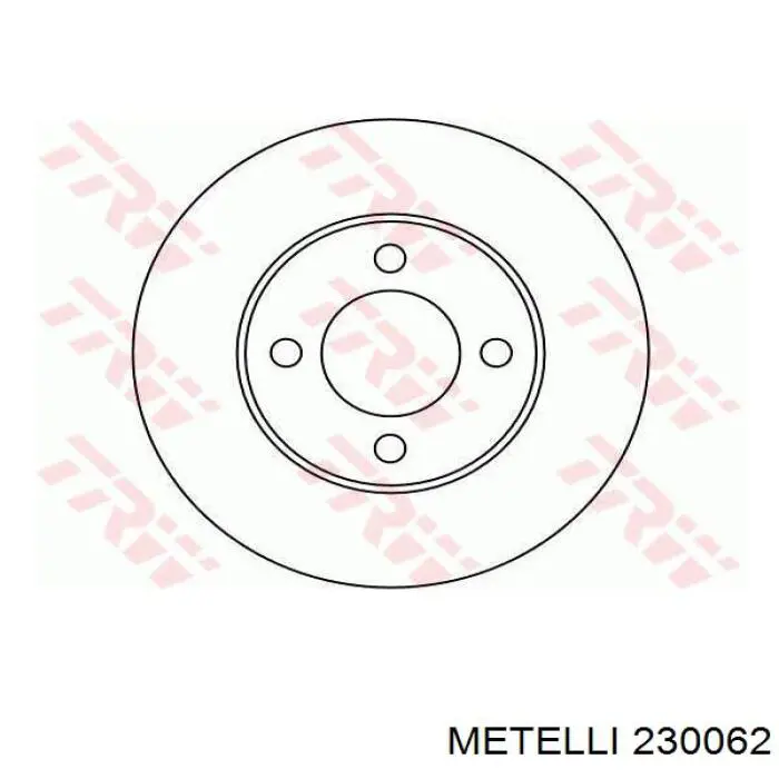 Гальмівні диски передні 230062 Metelli