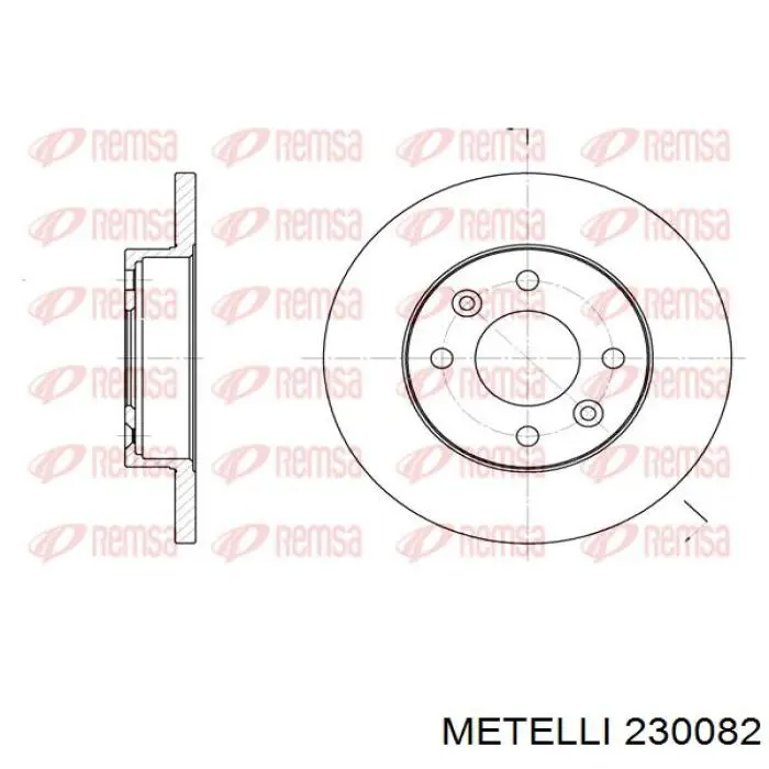 Гальмівні диски передні 230082 Metelli
