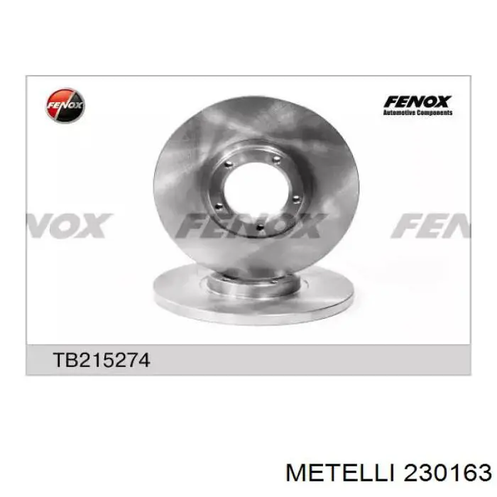 Гальмівні диски передні 230163 Metelli
