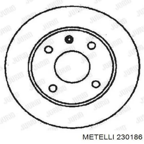 Диск гальмівний передній Metelli 230186