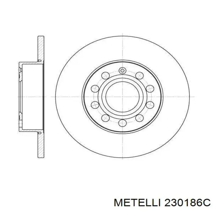 230186C Metelli Гальмо дискове переднє