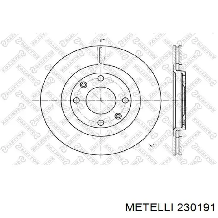Гальмівні диски передні 230191 Metelli