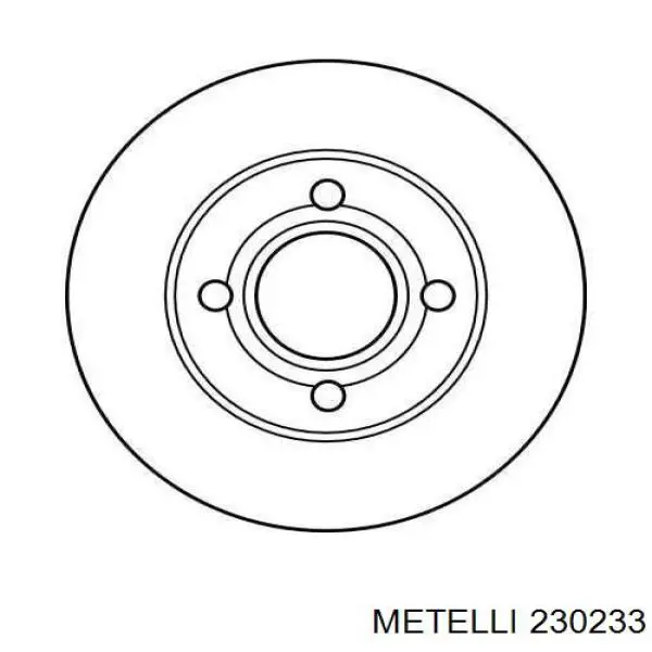 Диск переднього гальма Metelli 230233 ціна, від 29.08 USD