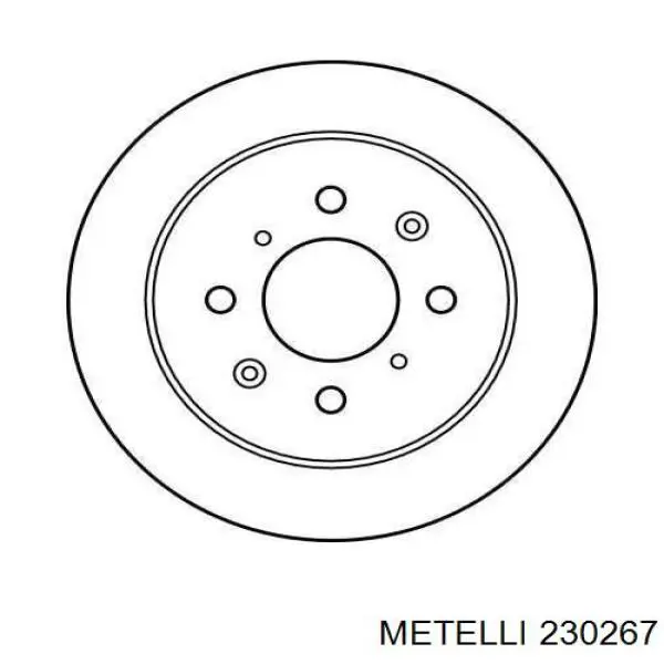 Купити 230267 Metelli Диск заднього гальма