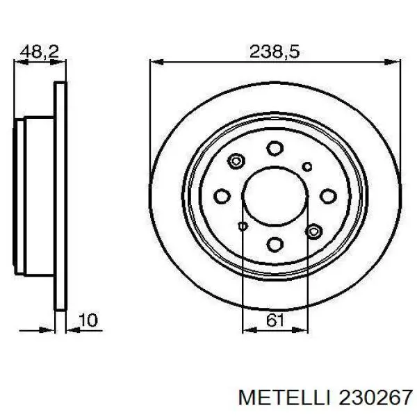 230267 Metelli Дискові гальма