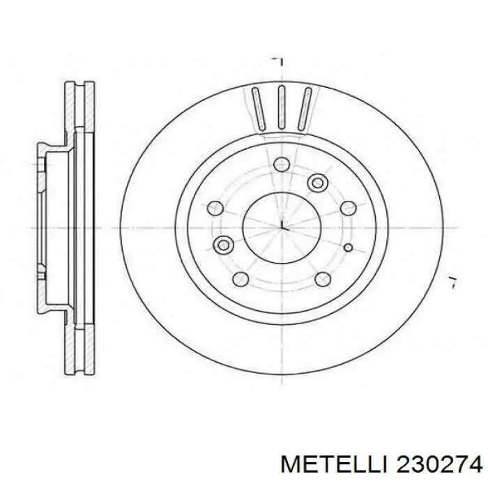 Купити 230274 Metelli Ротор гальмівний