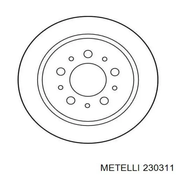Гальмівні диски 230311 Metelli